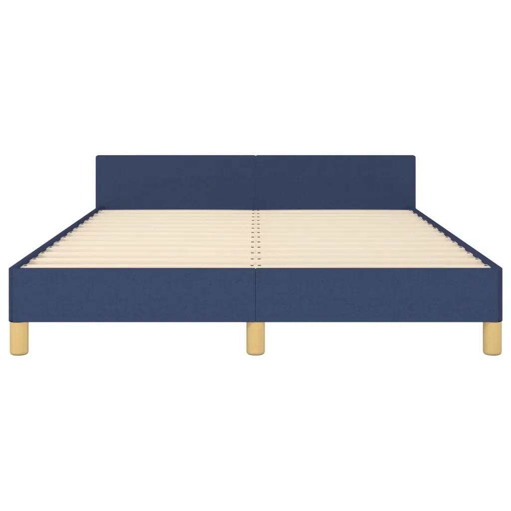 Letto matrimoniale | Letto per adulti | Giroletto senza Materasso Blu 140x200 cm in Tessuto - Image 6