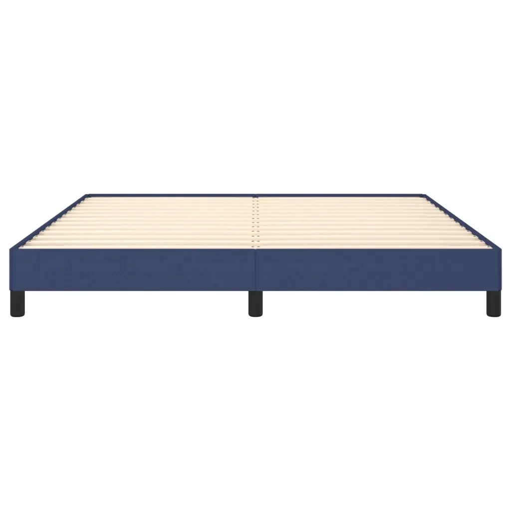 Letto matrimoniale | Letto per adulti | Giroletto senza Materasso Blu 160x200 cm in Tessuto - Image 5