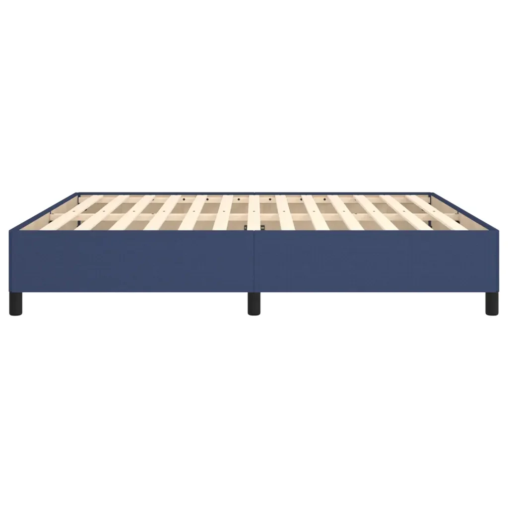Letto matrimoniale | Letto per adulti | Giroletto senza Materasso Blu 160x200 cm in Tessuto - Image 6