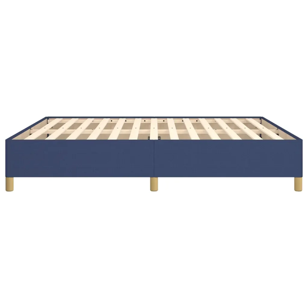 Letto matrimoniale | Letto per adulti | Giroletto senza Materasso Blu 160x200 cm in Tessuto - Image 6