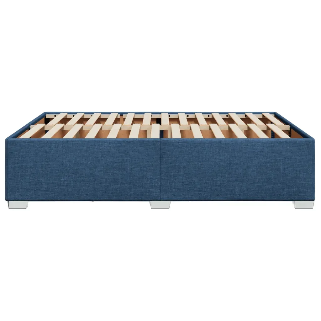 Letto matrimoniale | Letto per adulti | Giroletto senza Materasso Blu 160x200 cm in Tessuto - Image 5
