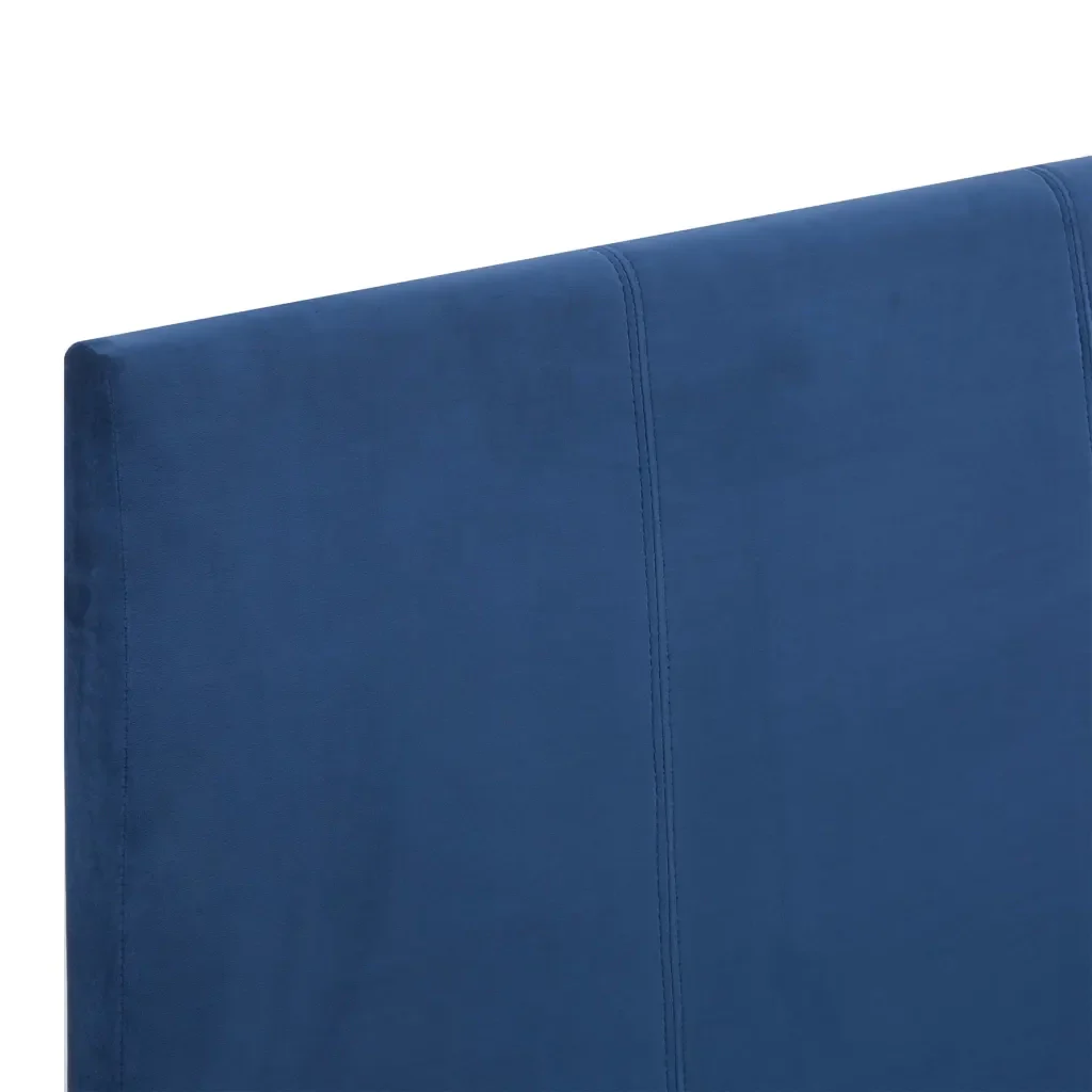 Letto matrimoniale | Letto per adulti | Giroletto senza Materasso Blu 180x200 cm in Tessuto - Image 5