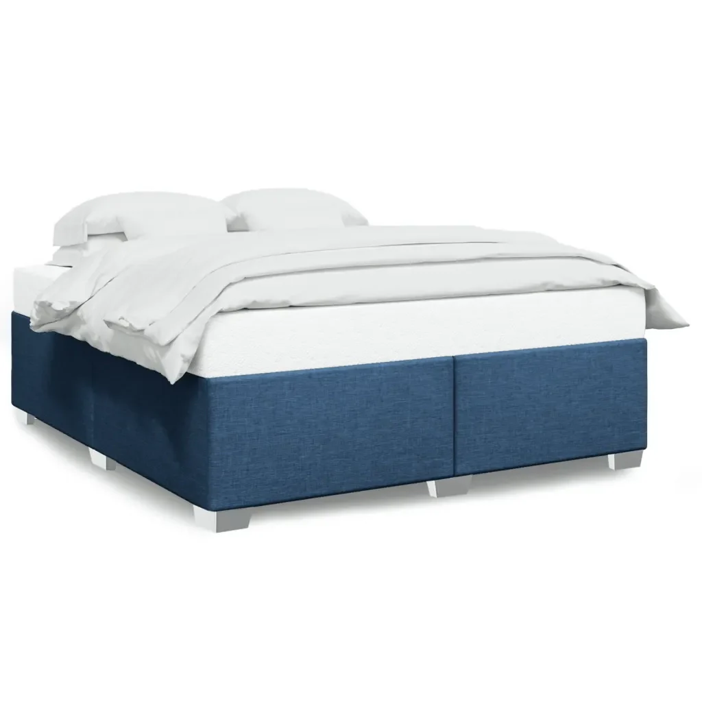 Letto matrimoniale | Letto per adulti | Giroletto senza Materasso Blu 180x200 cm in Tessuto