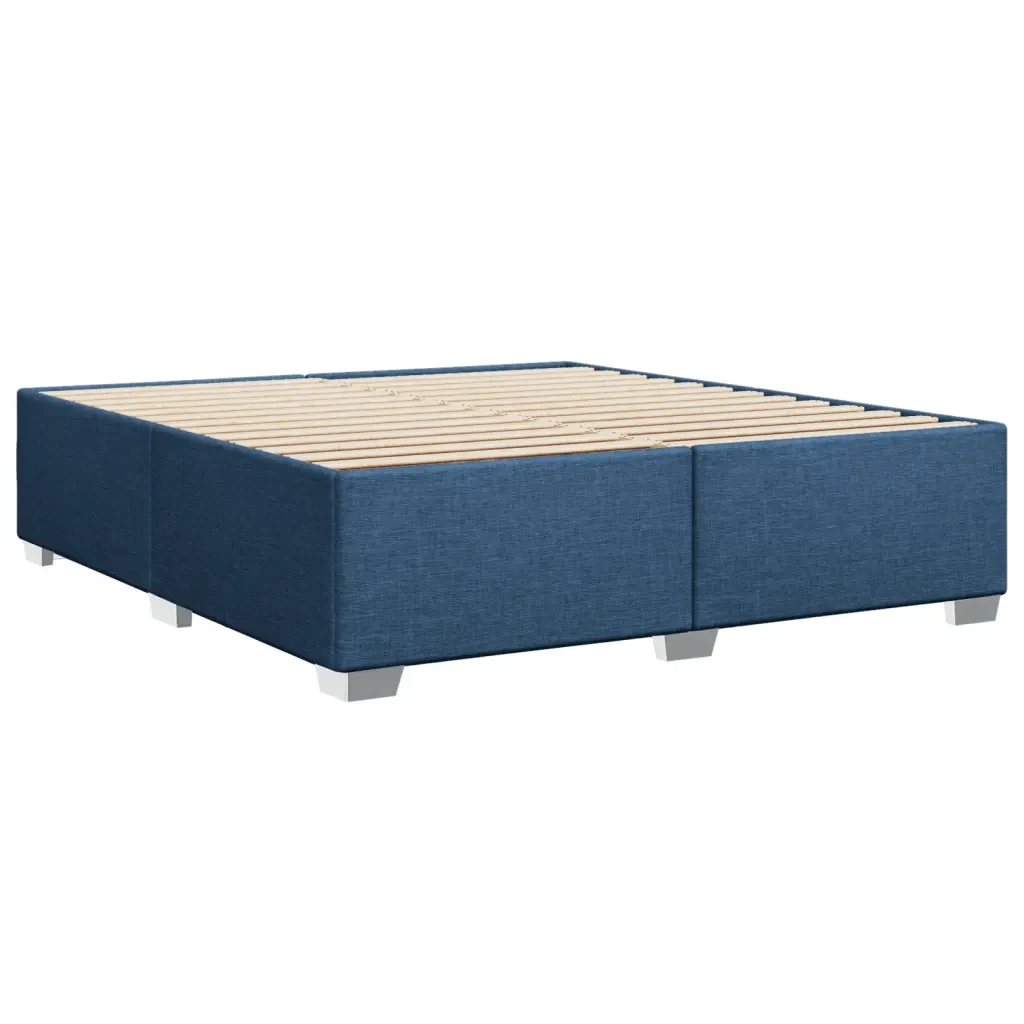 Letto matrimoniale | Letto per adulti | Giroletto senza Materasso Blu 180x200 cm in Tessuto - Image 6