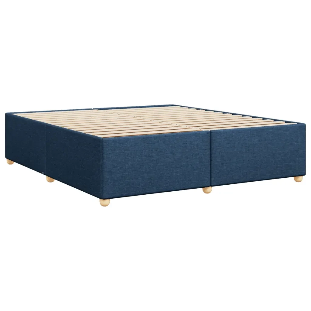 Letto matrimoniale | Letto per adulti | Giroletto senza Materasso Blu 180x200 cm in Tessuto - Image 6