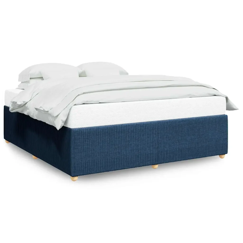 Letto matrimoniale | Letto per adulti | Giroletto senza Materasso Blu 180x200 cm in Tessuto