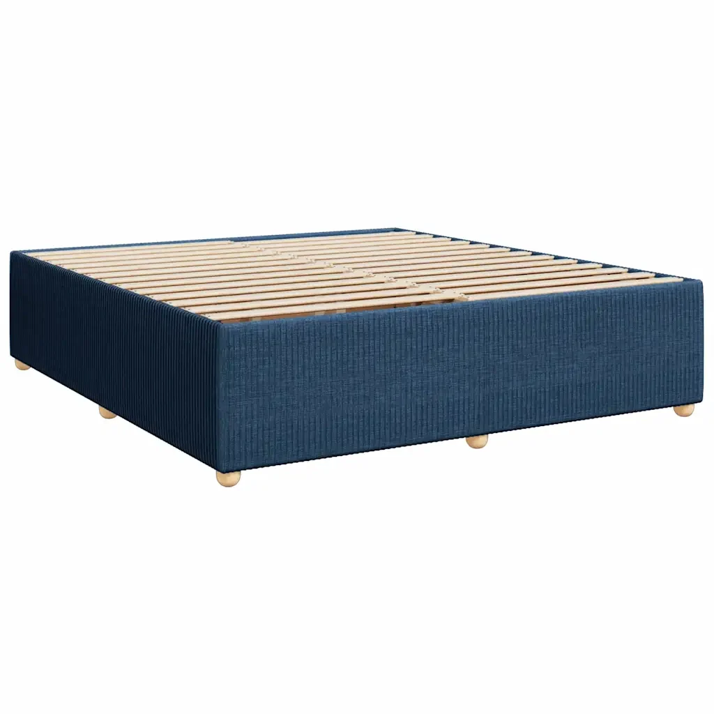 Letto matrimoniale | Letto per adulti | Giroletto senza Materasso Blu 180x200 cm in Tessuto - Image 4