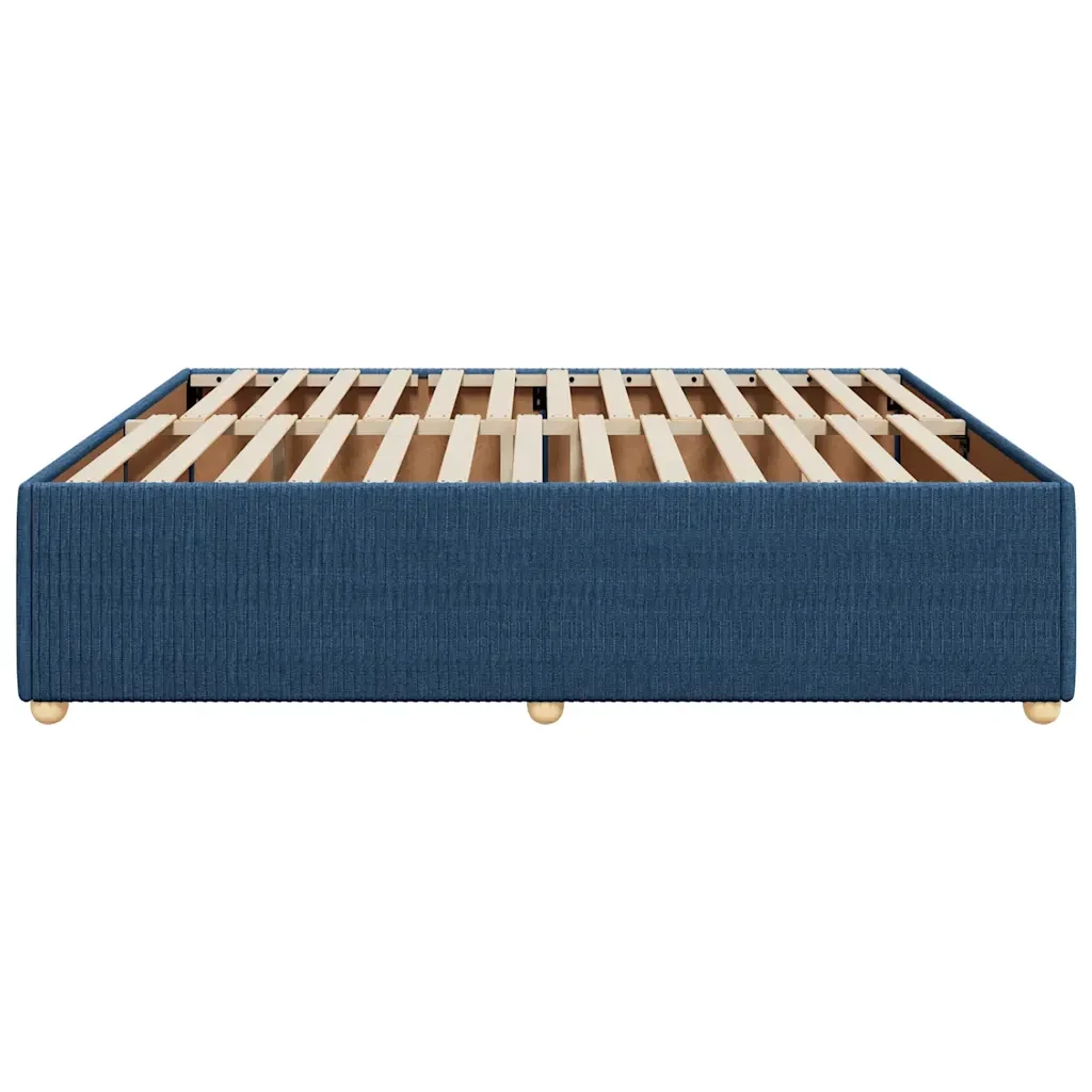 Letto matrimoniale | Letto per adulti | Giroletto senza Materasso Blu 180x200 cm in Tessuto - Image 5