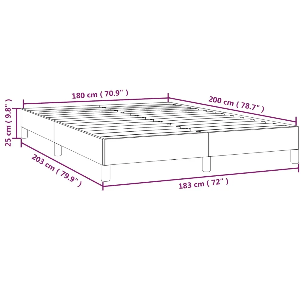 Letto matrimoniale | Letto per adulti | Giroletto senza Materasso Blu 180x200 cm in Tessuto - Image 9