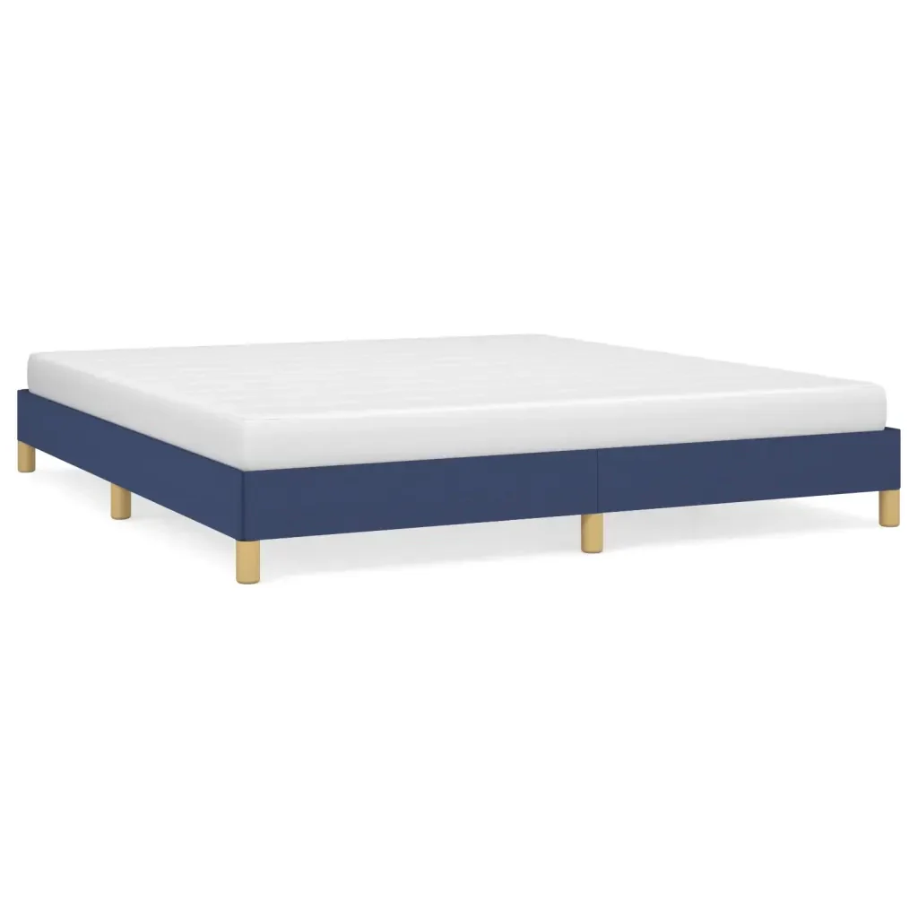 Letto matrimoniale | Letto per adulti | Giroletto senza Materasso Blu 180x200 cm in Tessuto