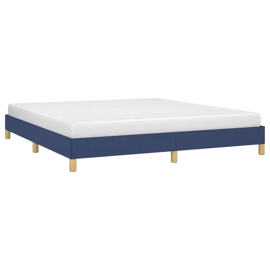 Letto matrimoniale | Letto per adulti | Giroletto senza Materasso Blu 180x200 cm in Tessuto - Image 4