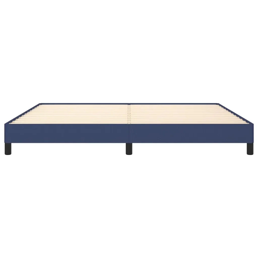 Letto matrimoniale | Letto per adulti | Giroletto senza Materasso Blu 200x200 cm in Tessuto - Image 5