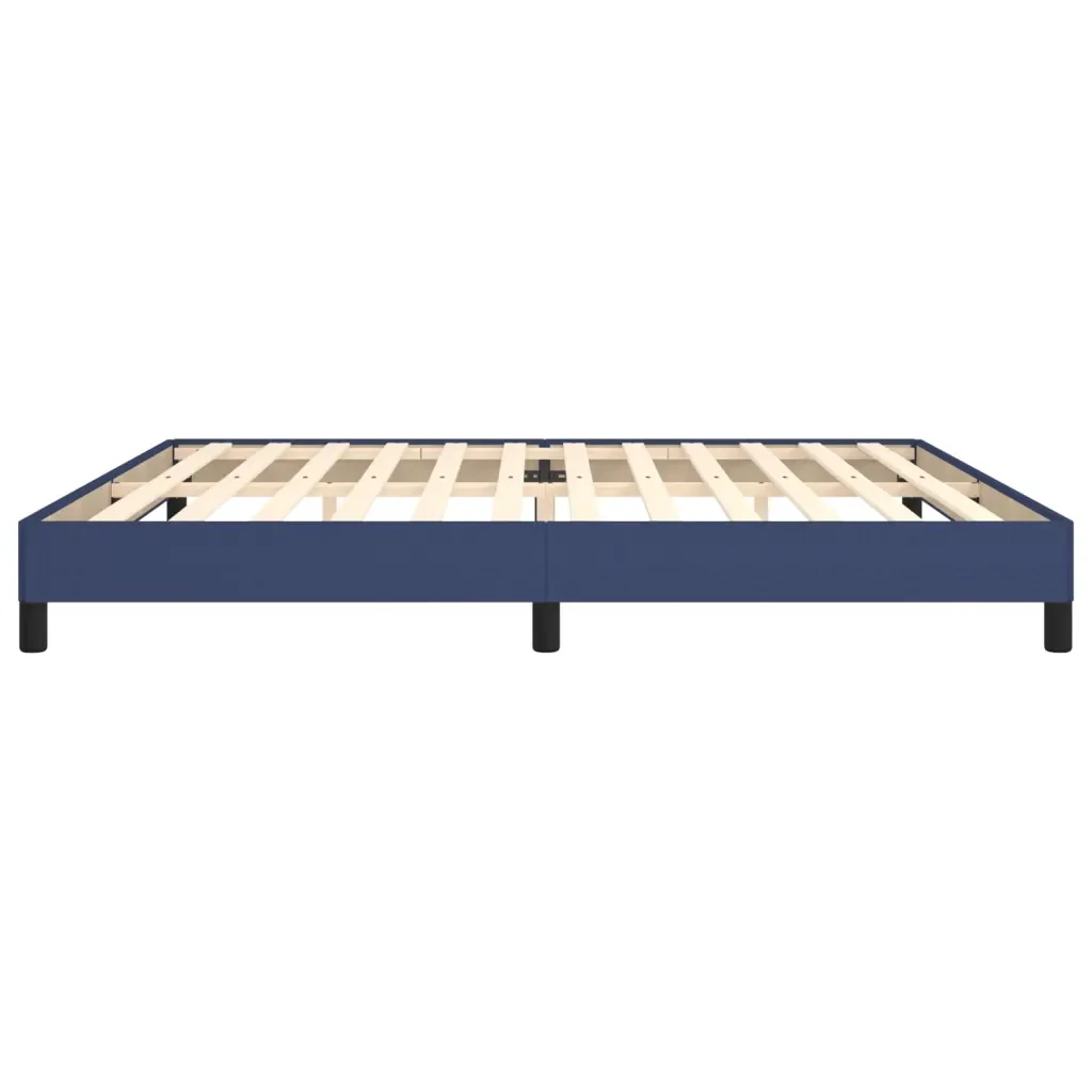 Letto matrimoniale | Letto per adulti | Giroletto senza Materasso Blu 200x200 cm in Tessuto - Image 6