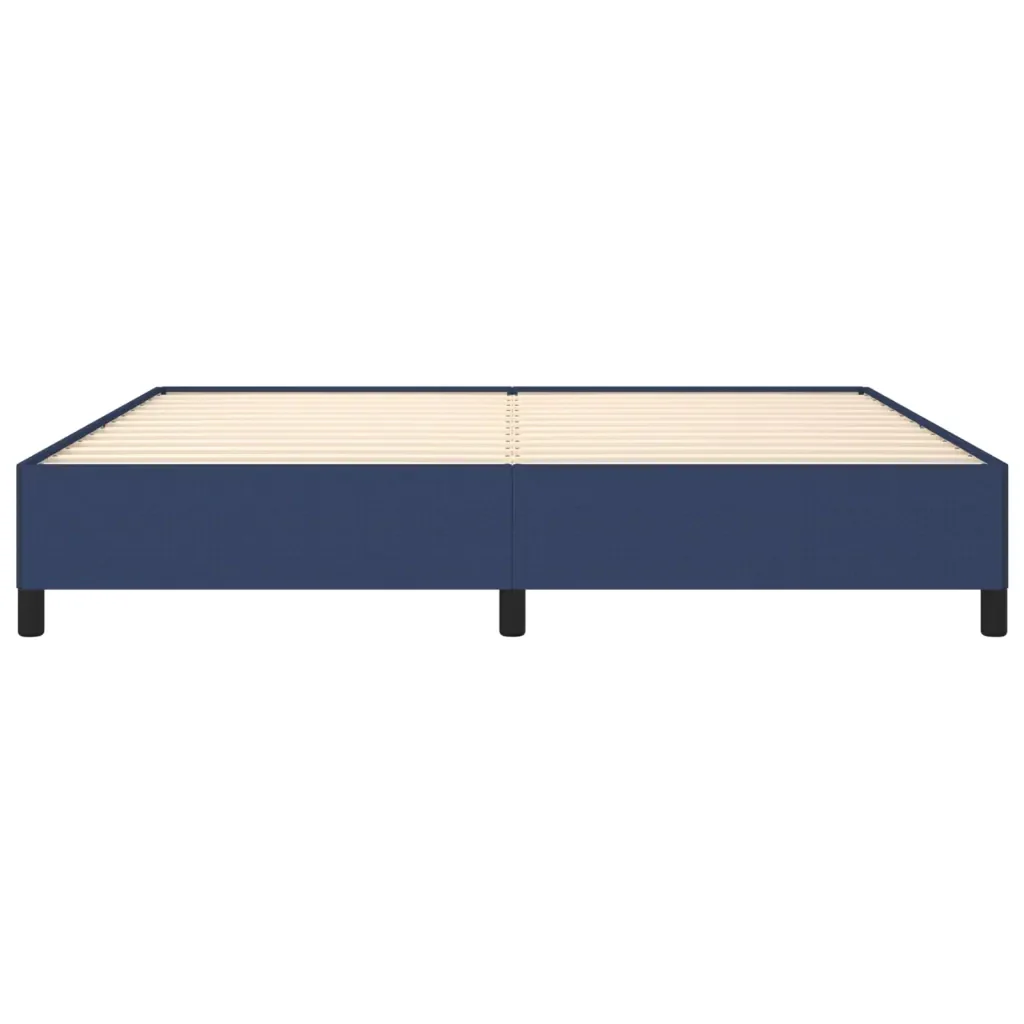 Letto matrimoniale | Letto per adulti | Giroletto senza Materasso Blu 200x200 cm in Tessuto - Image 5
