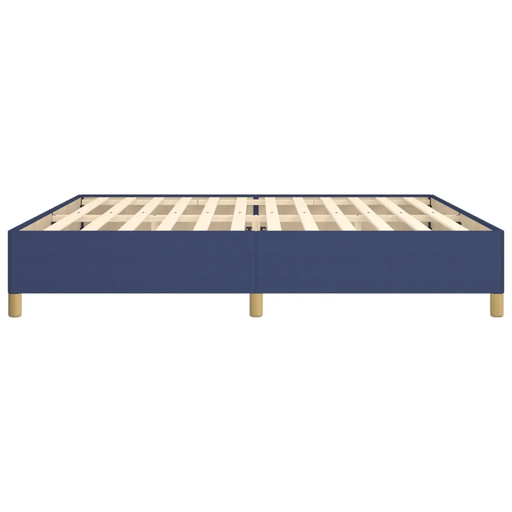 Letto matrimoniale | Letto per adulti | Giroletto senza Materasso Blu 200x200 cm in Tessuto - Image 6