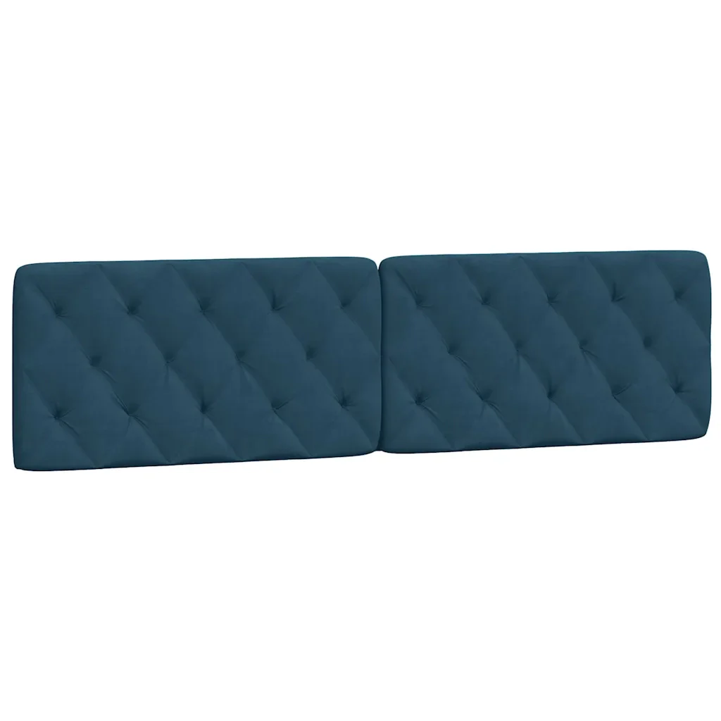 Letto matrimoniale | Letto per adulti | Giroletto senza Materasso Blu 200x200 cm in Velluto - Image 6