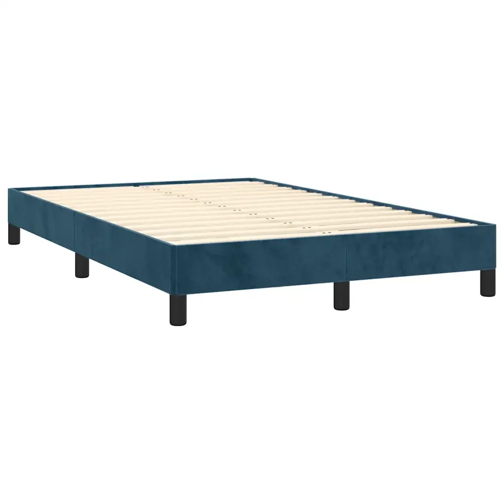 Letto matrimoniale | Letto per adulti | Giroletto senza Materasso Blu Scuro 120x190 cm Velluto - Image 3