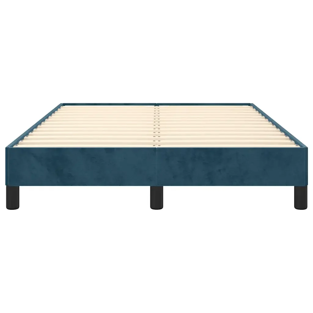 Letto matrimoniale | Letto per adulti | Giroletto senza Materasso Blu Scuro 120x190 cm Velluto - Image 5