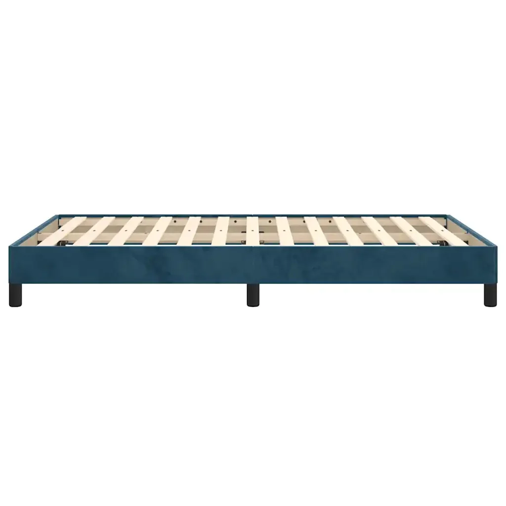 Letto matrimoniale | Letto per adulti | Giroletto senza Materasso Blu Scuro 120x190 cm Velluto - Image 6