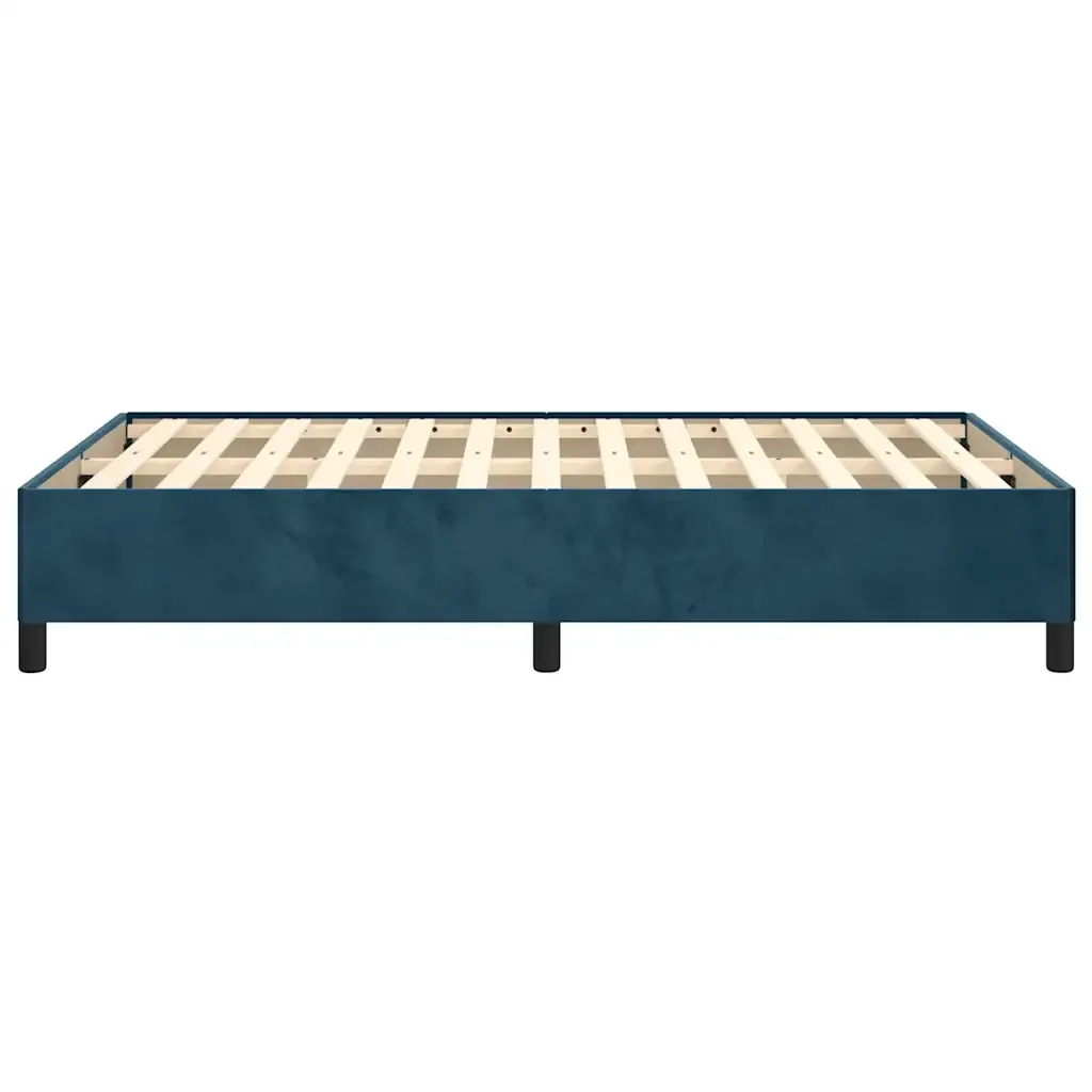 Letto matrimoniale | Letto per adulti | Giroletto senza Materasso Blu Scuro 120x190 cm Velluto - Image 6