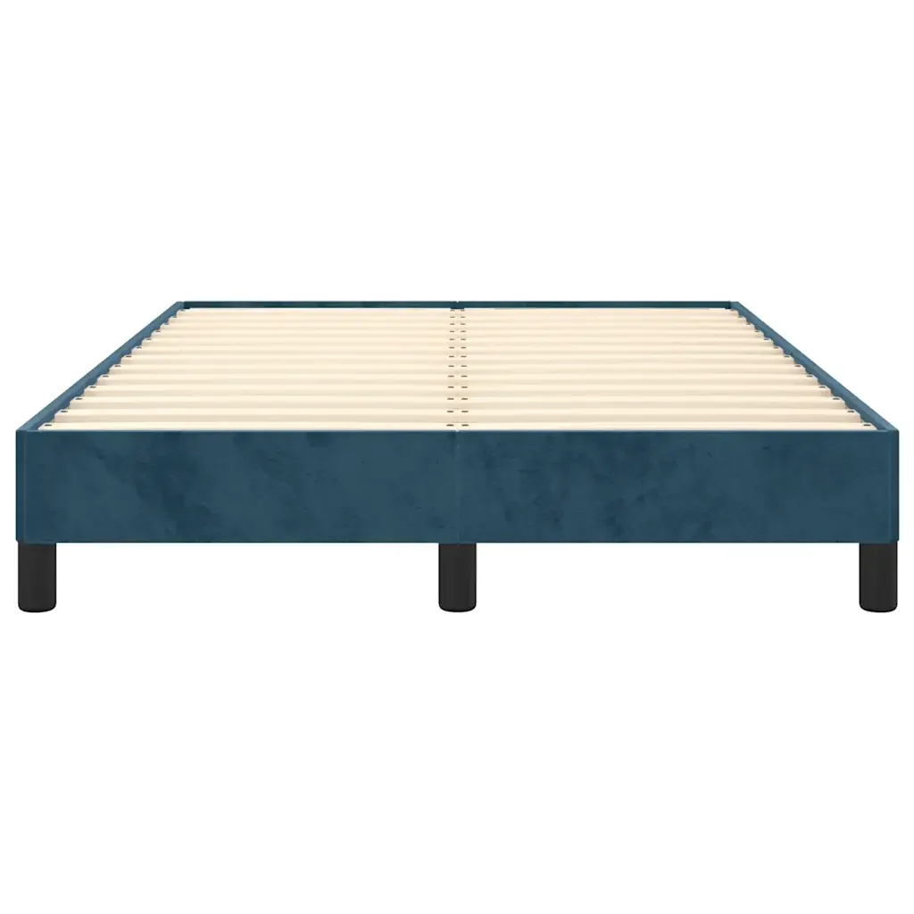 Letto matrimoniale | Letto per adulti | Giroletto senza Materasso Blu Scuro 120x190 cm Velluto - Image 5