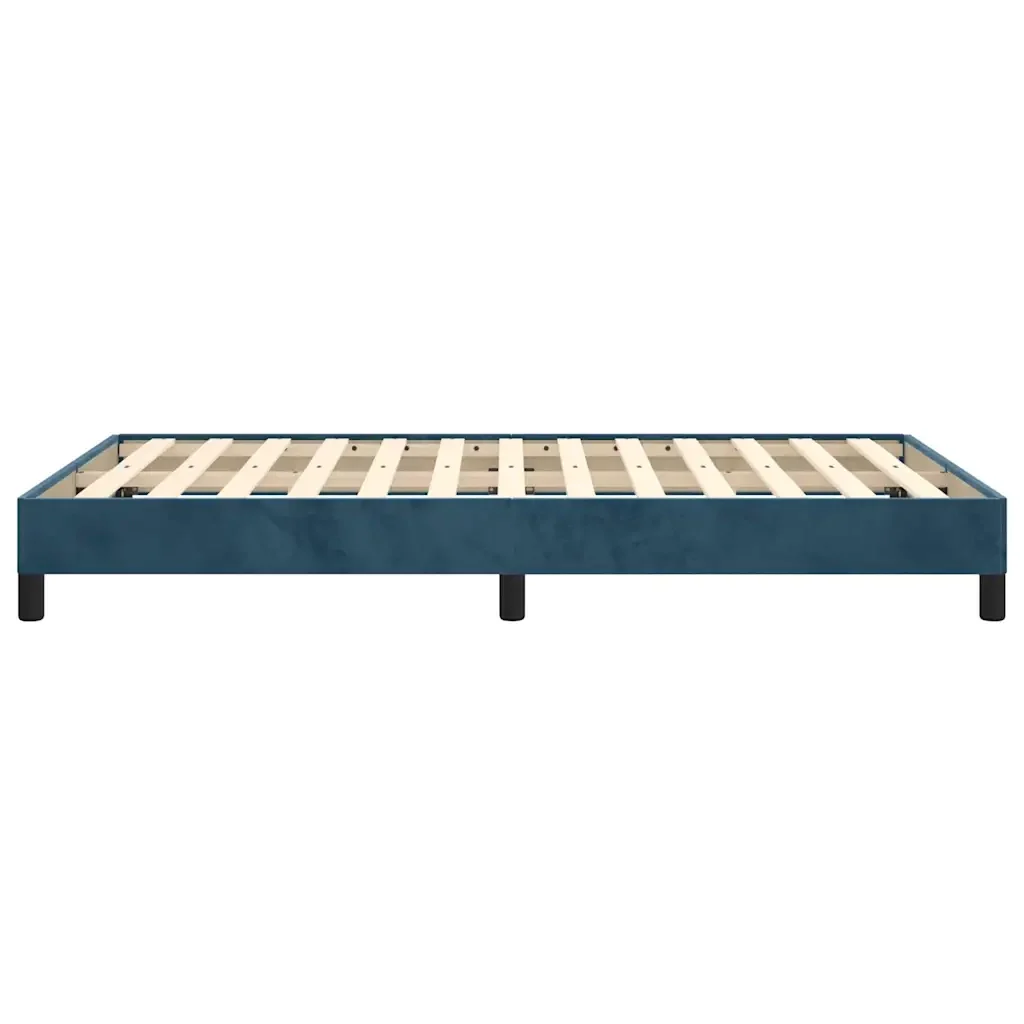 Letto matrimoniale | Letto per adulti | Giroletto senza Materasso Blu Scuro 120x190 cm Velluto - Image 6