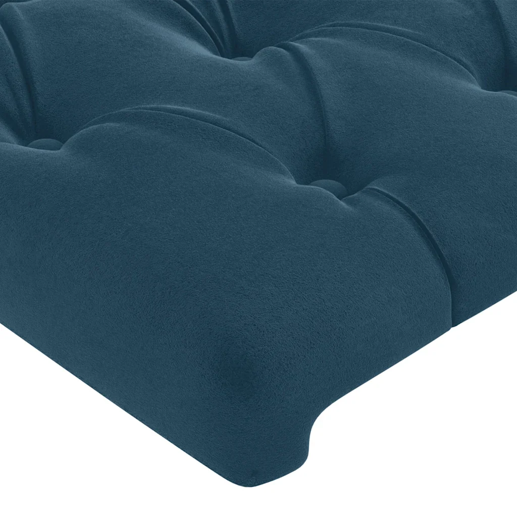 Letto matrimoniale | Letto per adulti | Giroletto senza Materasso Blu Scuro 120x200 cm in Velluto - Image 10