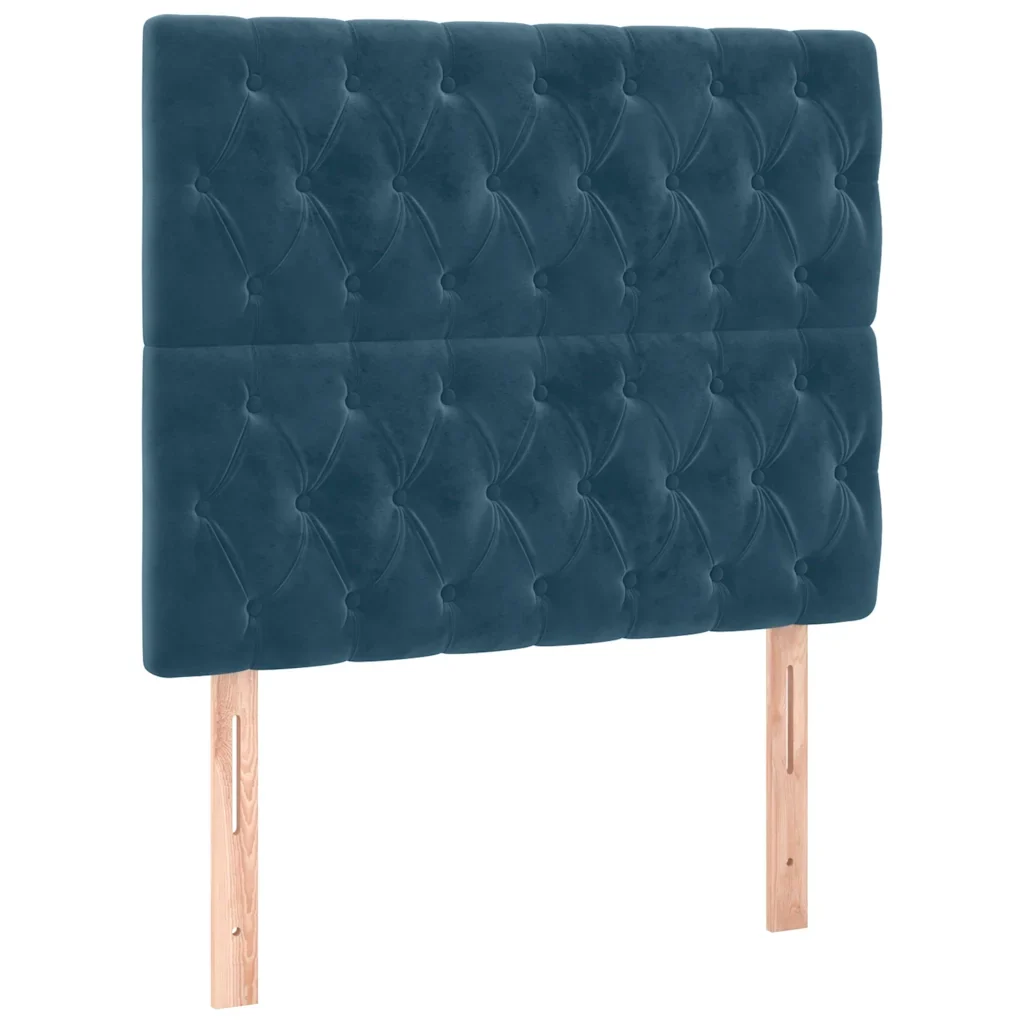 Letto matrimoniale | Letto per adulti | Giroletto senza Materasso Blu Scuro 120x200 cm in Velluto - Image 8