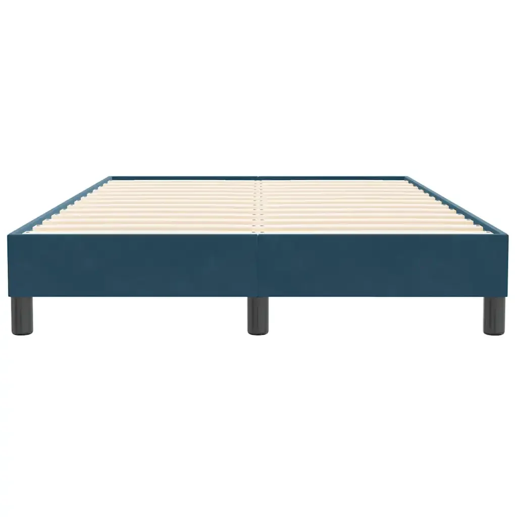Letto matrimoniale | Letto per adulti | Giroletto senza Materasso Blu Scuro 120x210 cm Velluto - Image 5