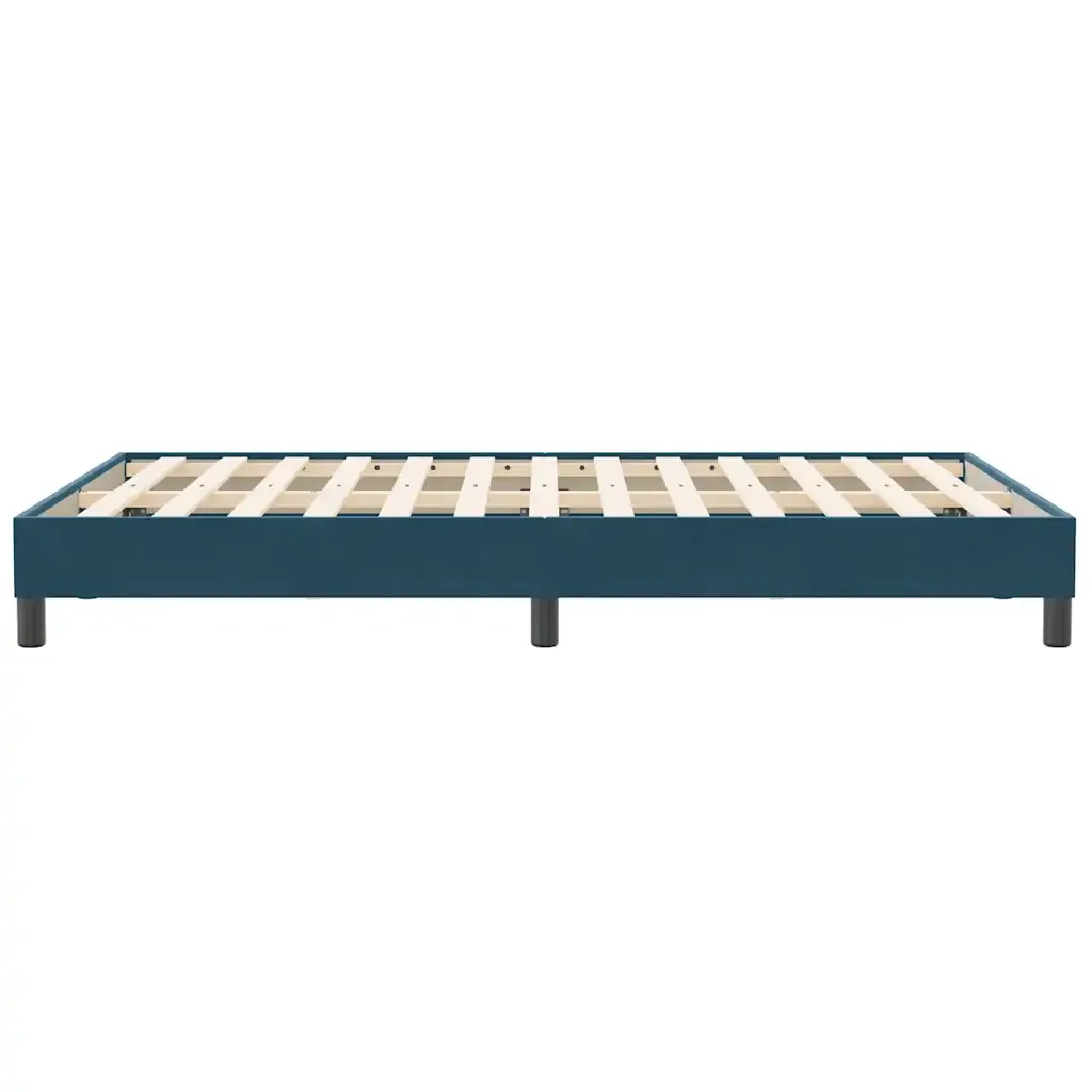 Letto matrimoniale | Letto per adulti | Giroletto senza Materasso Blu Scuro 120x210 cm Velluto - Image 6