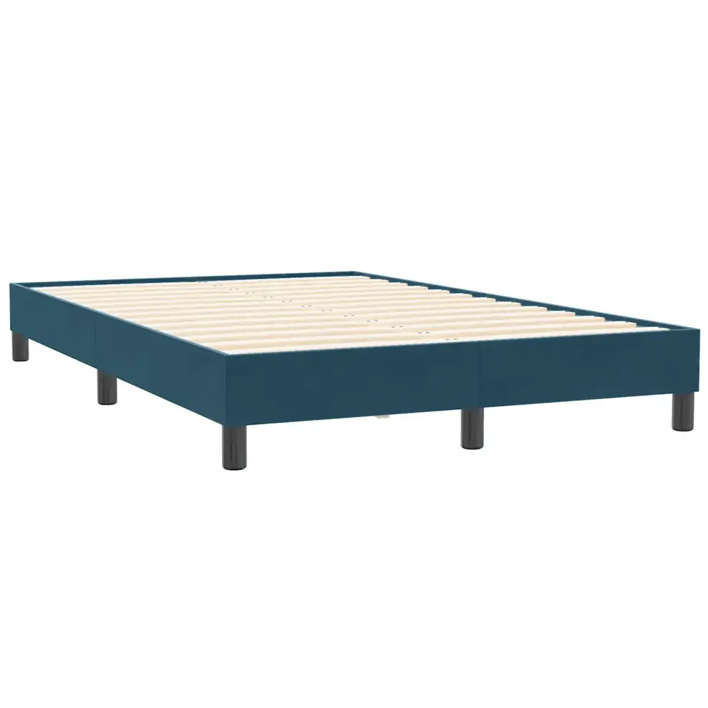 Letto matrimoniale | Letto per adulti | Giroletto senza Materasso Blu Scuro 120x210 cm Velluto - Image 7