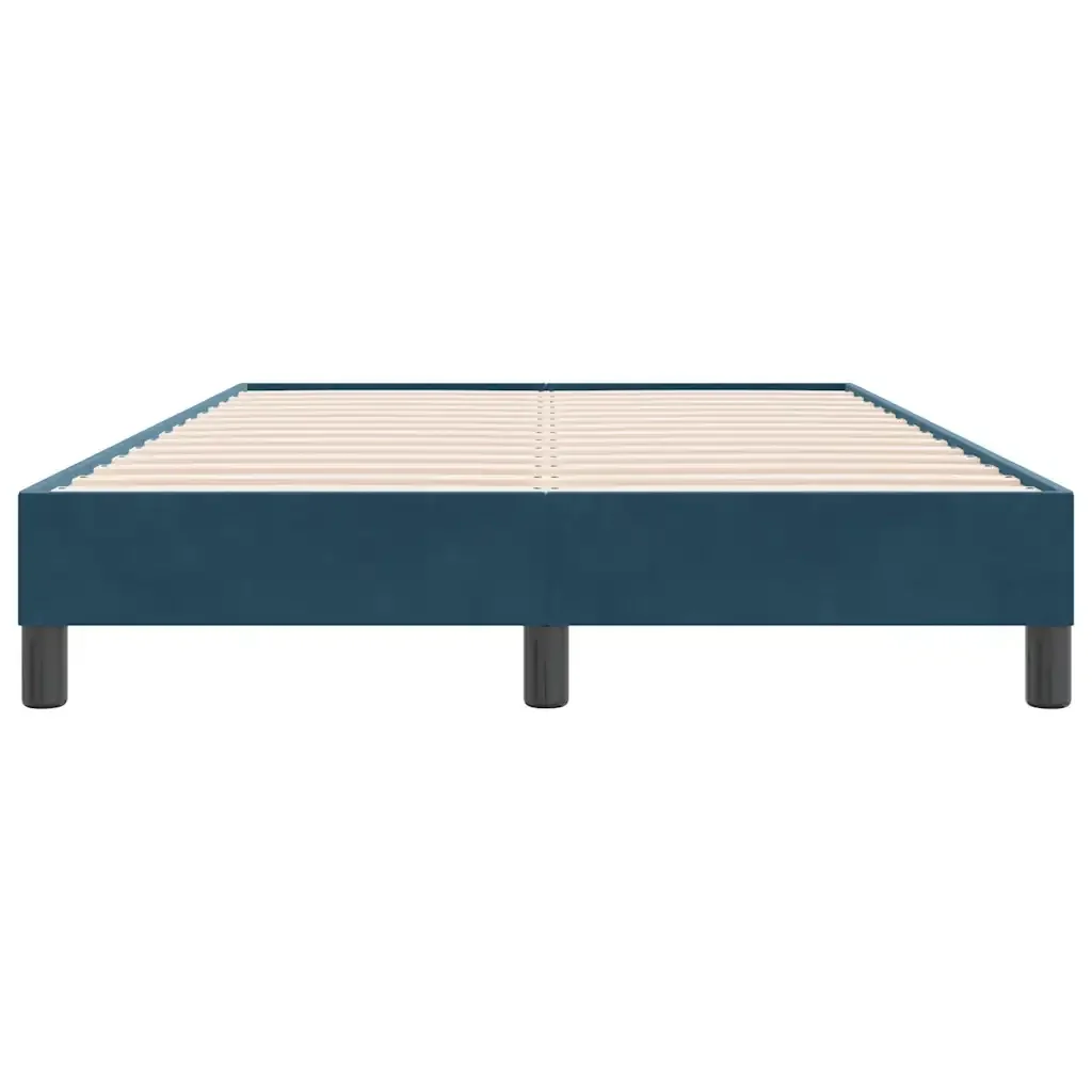 Letto matrimoniale | Letto per adulti | Giroletto senza Materasso Blu Scuro 120x220 cm in Velluto - Image 5