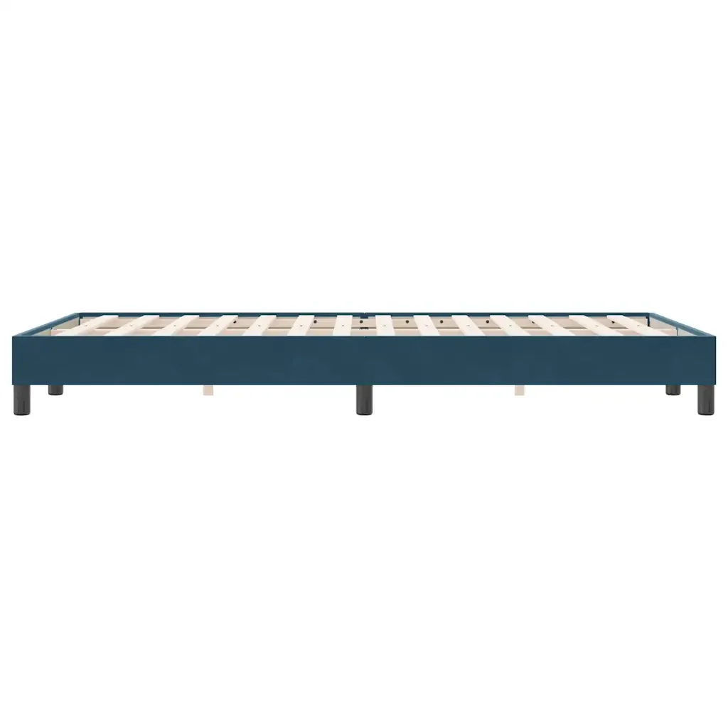 Letto matrimoniale | Letto per adulti | Giroletto senza Materasso Blu Scuro 120x220 cm in Velluto - Image 6