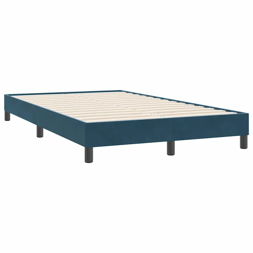 Letto matrimoniale | Letto per adulti | Giroletto senza Materasso Blu Scuro 120x220 cm in Velluto - Image 7