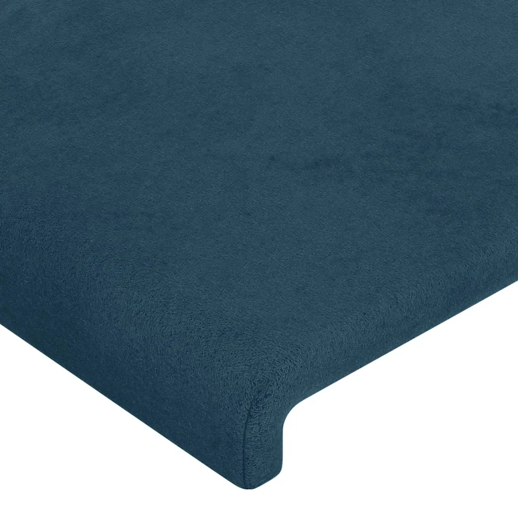 Letto matrimoniale | Letto per adulti | Giroletto senza Materasso Blu Scuro 140x190 cm in Velluto - Image 10