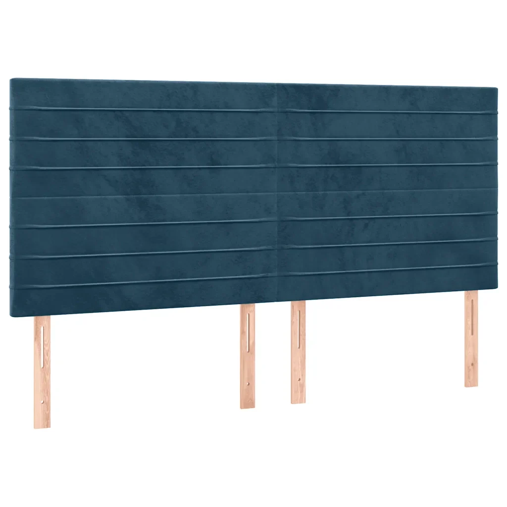 Letto matrimoniale | Letto per adulti | Giroletto senza Materasso Blu Scuro 140x200 cm Velluto - Image 8