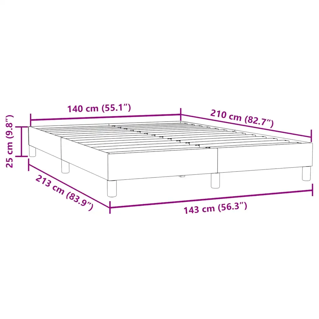 Letto matrimoniale | Letto per adulti | Giroletto senza Materasso Blu Scuro 140x210 cm in Velluto - Image 10