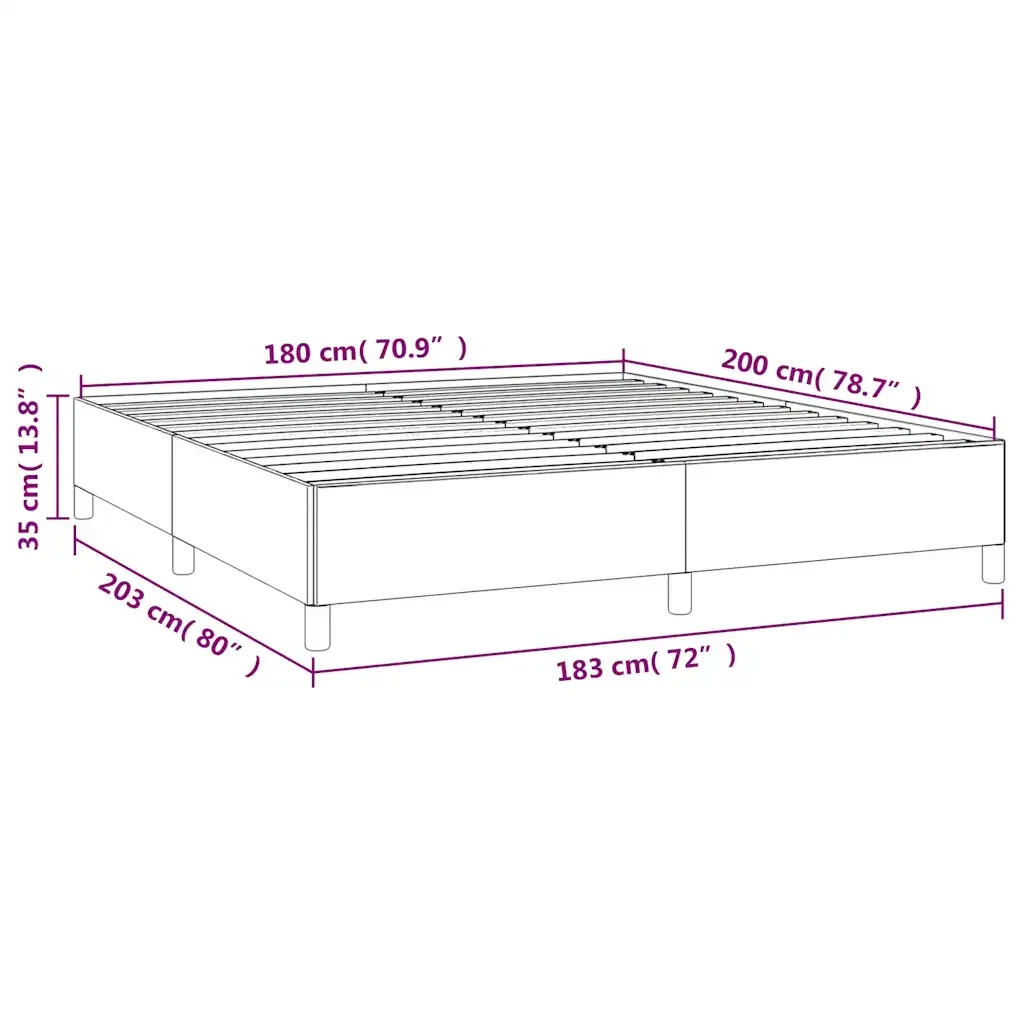 Letto matrimoniale | Letto per adulti | Giroletto senza Materasso Blu Scuro 180x200 cm in Velluto - Image 9