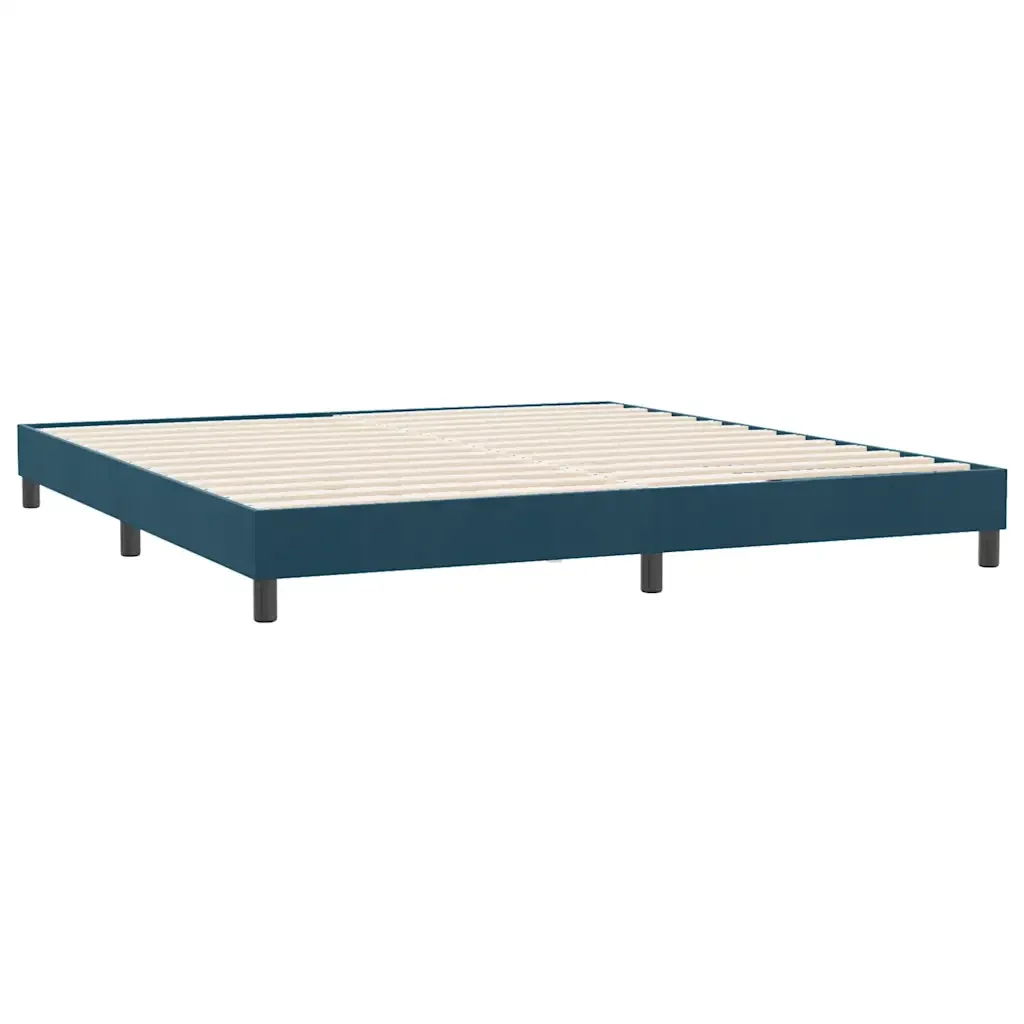 Letto matrimoniale | Letto per adulti | Giroletto senza Materasso Blu Scuro 180x210 cm in Velluto