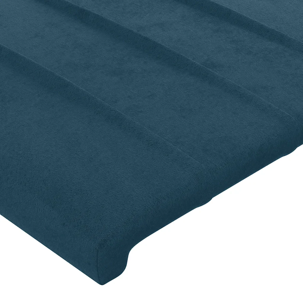 Letto matrimoniale | Letto per adulti | Giroletto senza Materasso Blu Scuro 200x200 cm in Velluto - Image 10