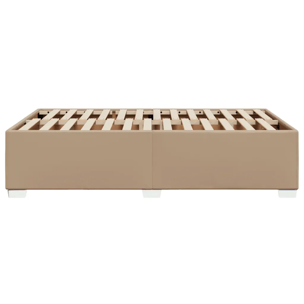 Letto matrimoniale | Letto per adulti | Giroletto senza Materasso Cappuccino 120x190 cm in Similpelle - Image 5