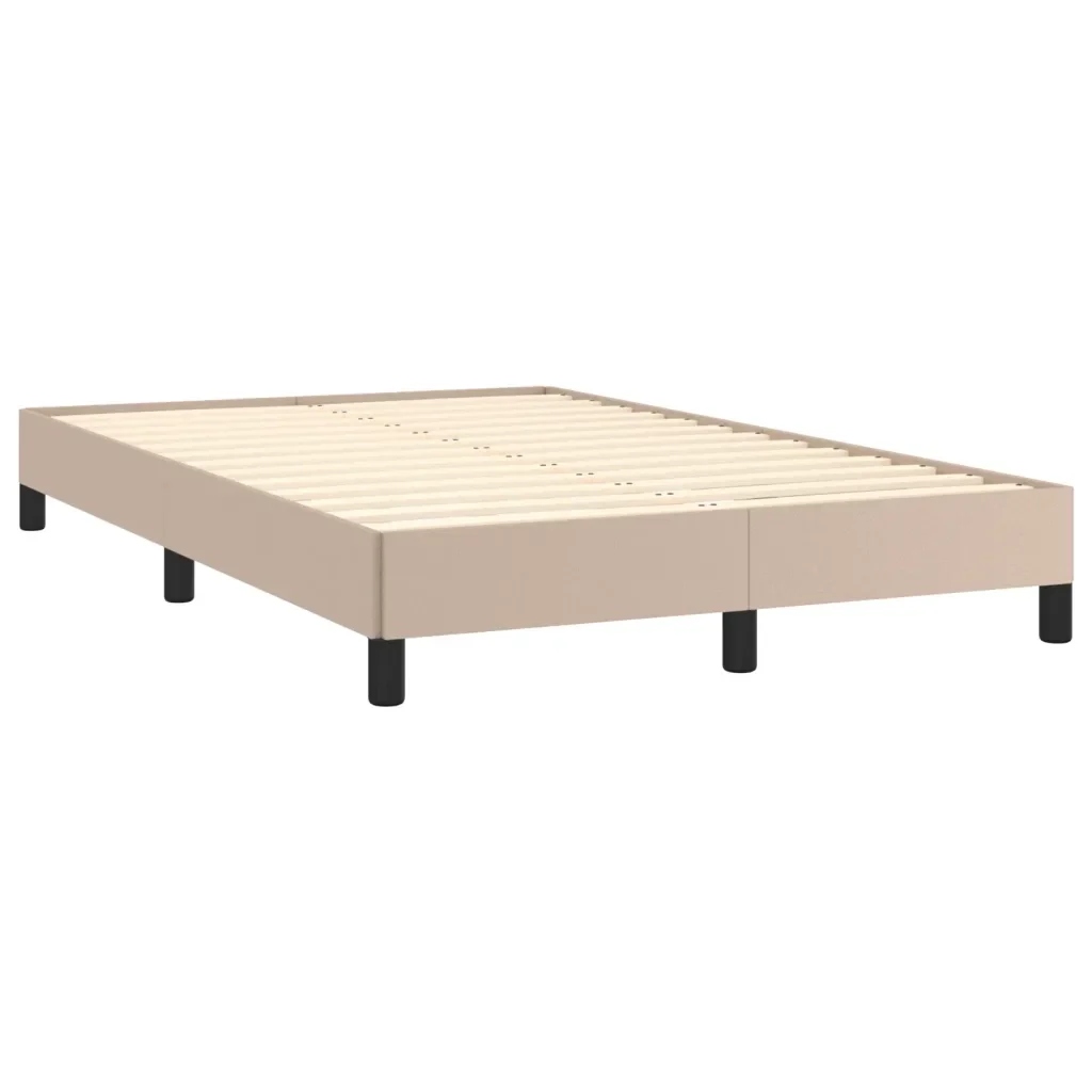 Letto matrimoniale | Letto per adulti | Giroletto senza Materasso Cappuccino 120x190 cm in Similpelle - Image 3