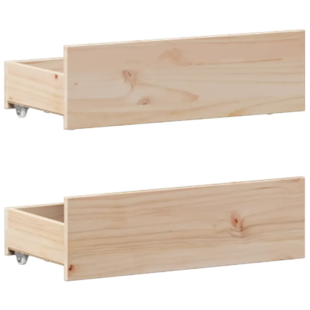 Letto matrimoniale | Letto per adulti | Giroletto senza Materasso con Testata 135x190 cm Massello Pino - Image 8
