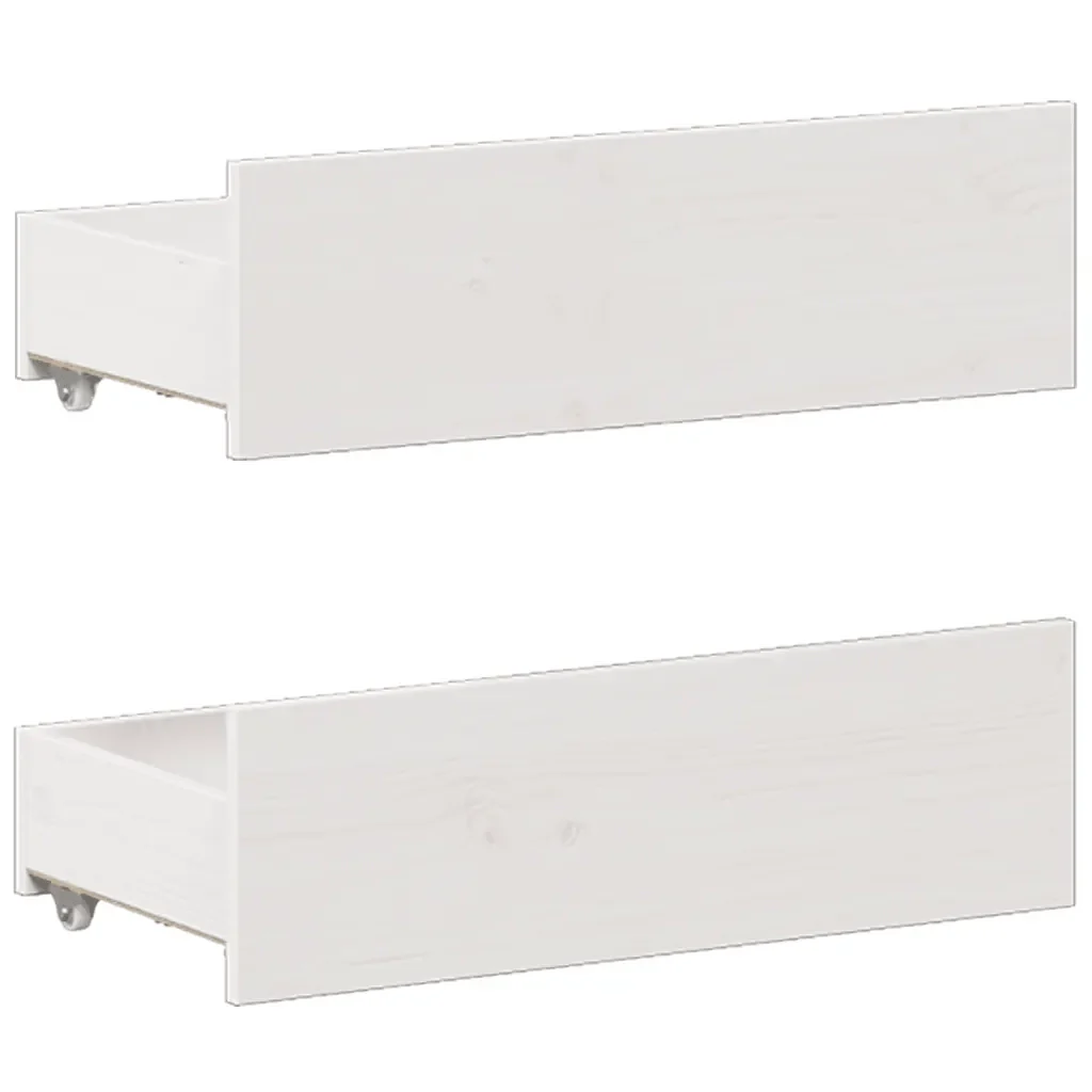 Letto matrimoniale | Letto per adulti | Giroletto senza Materasso con Testata Bianco 150x200 cm Pino - Image 8