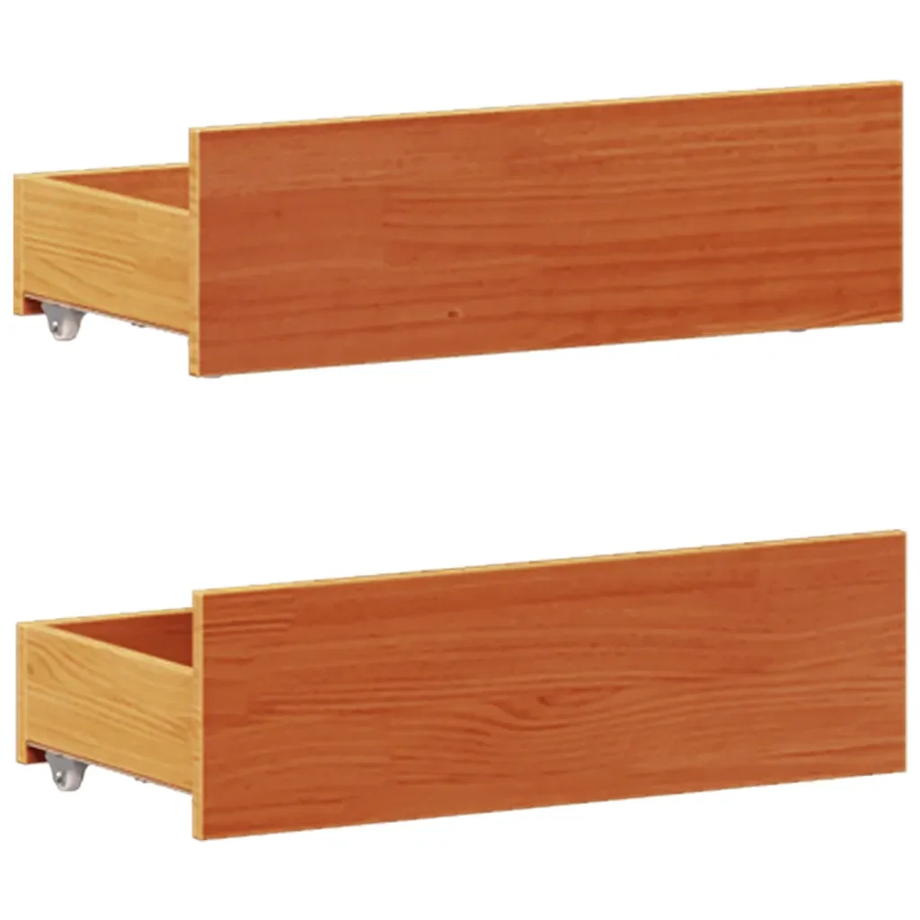 Letto matrimoniale | Letto per adulti | Giroletto senza Materasso con Testata Marrone Cera 135x190 Pino - Image 8