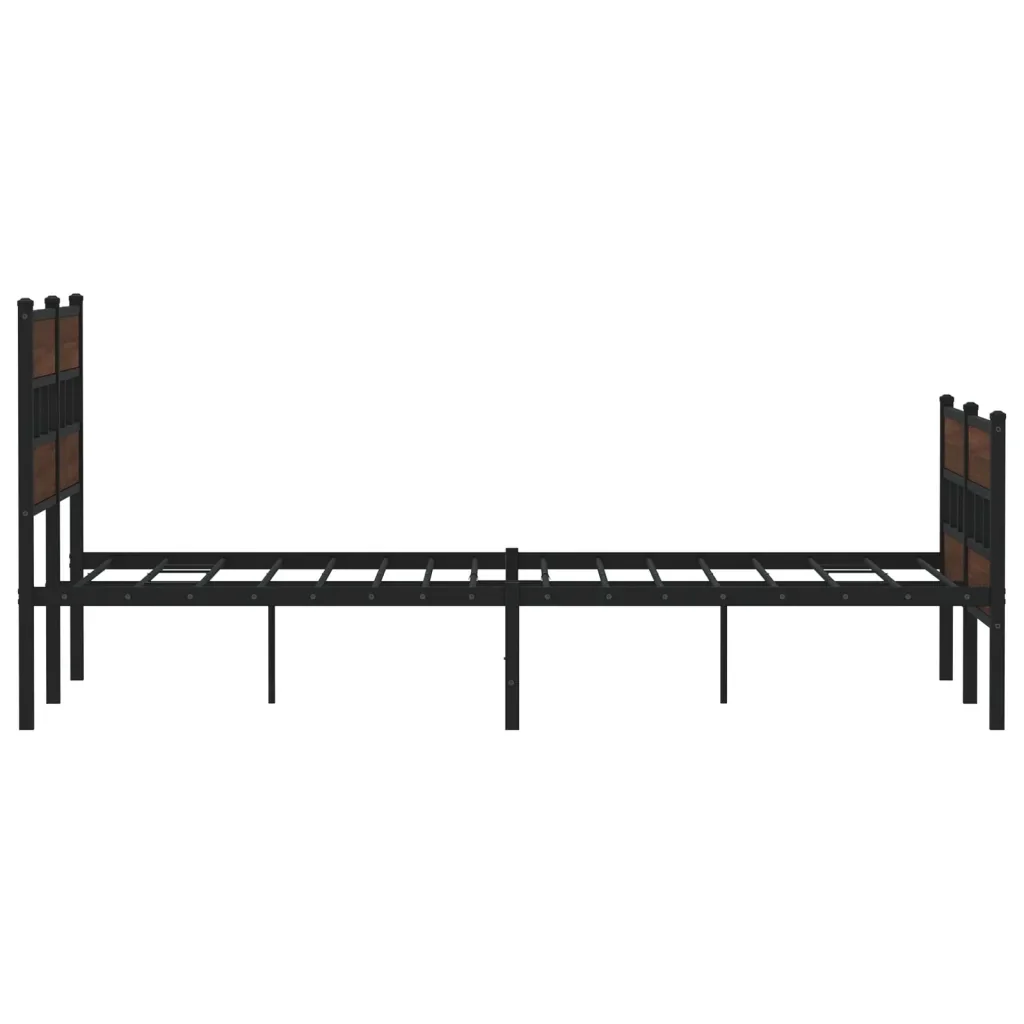 Letto matrimoniale | Letto per adulti | Giroletto senza Materasso con Testiera e Pediera 137x190 cm - Image 5