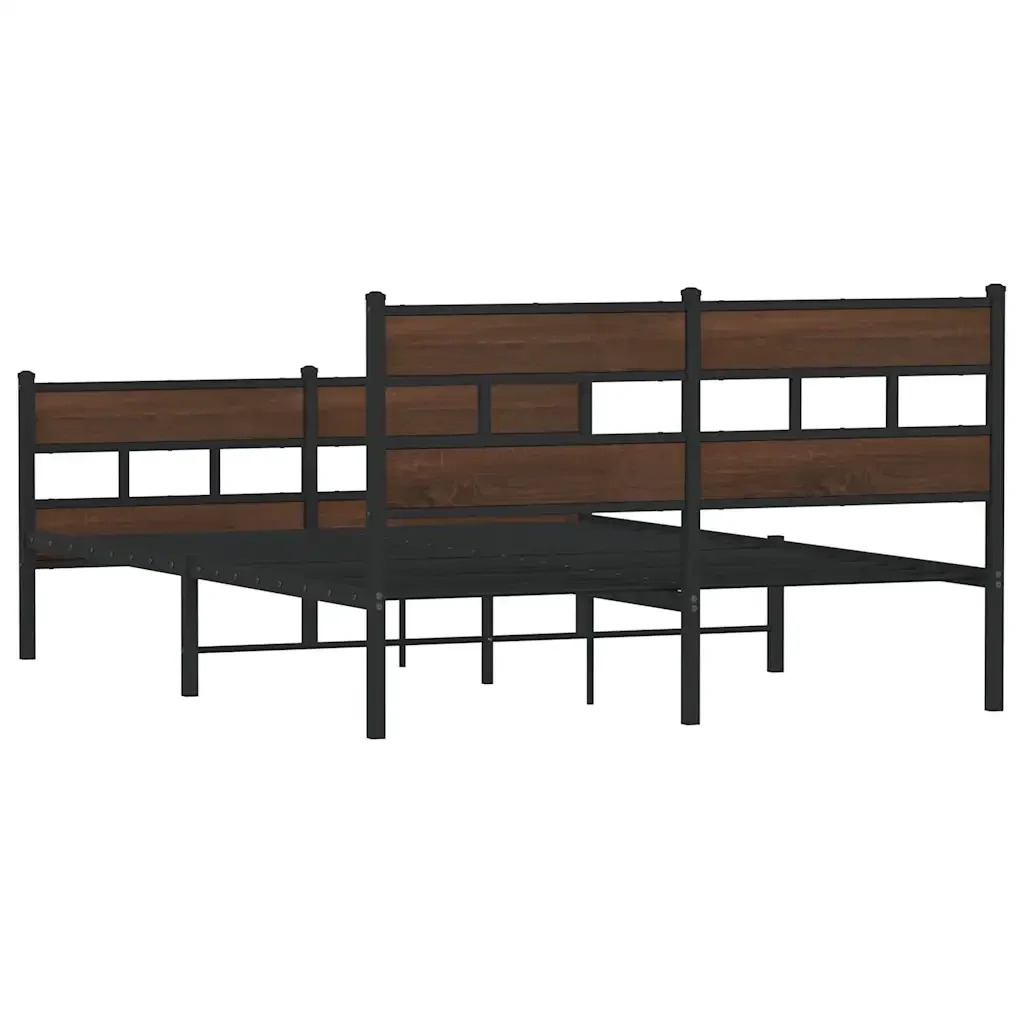 Letto matrimoniale | Letto per adulti | Giroletto senza Materasso con Testiera e Pediera 140x200 cm - Image 6