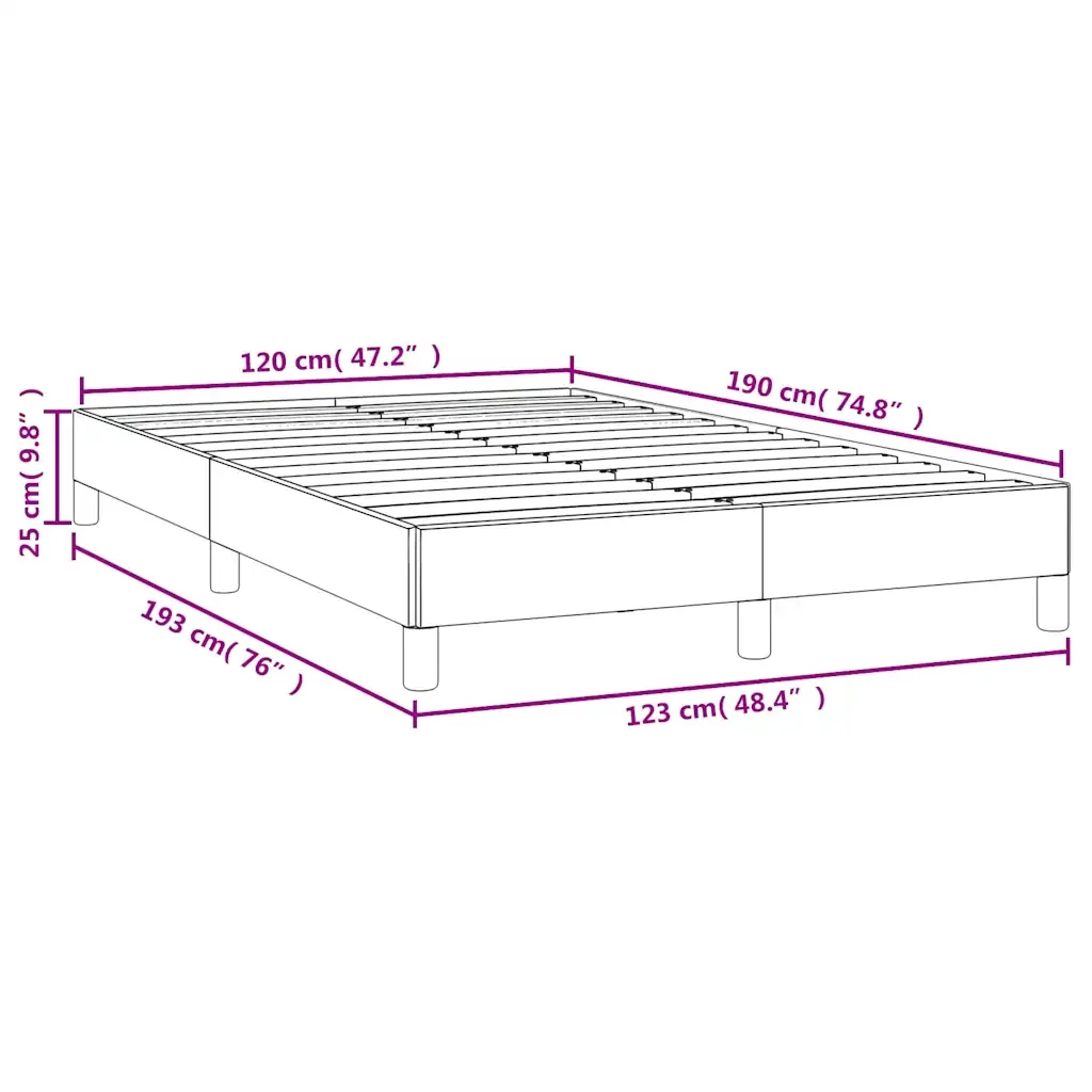 Letto matrimoniale | Letto per adulti | Giroletto senza Materasso Crema 120x190 cm Similpelle - Image 10