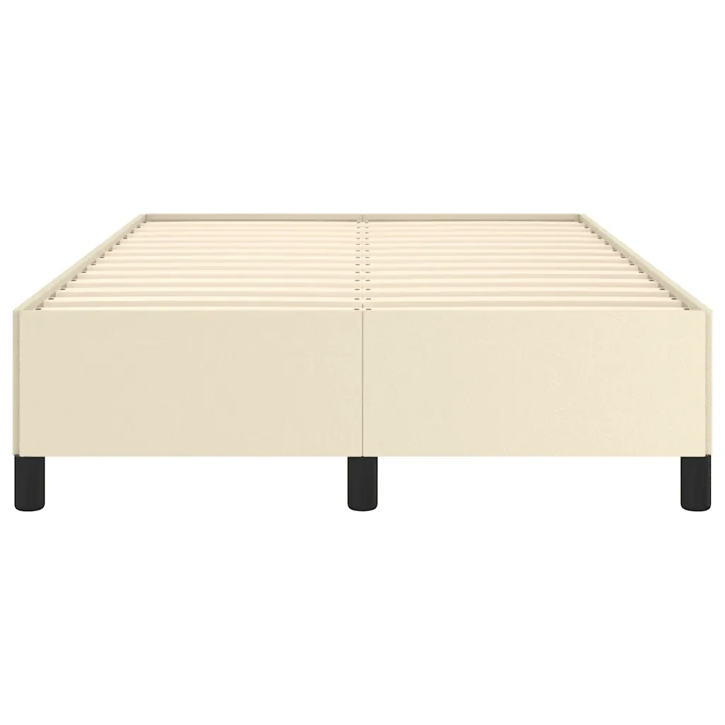 Letto matrimoniale | Letto per adulti | Giroletto senza Materasso Crema 120x190 cm Similpelle - Image 5