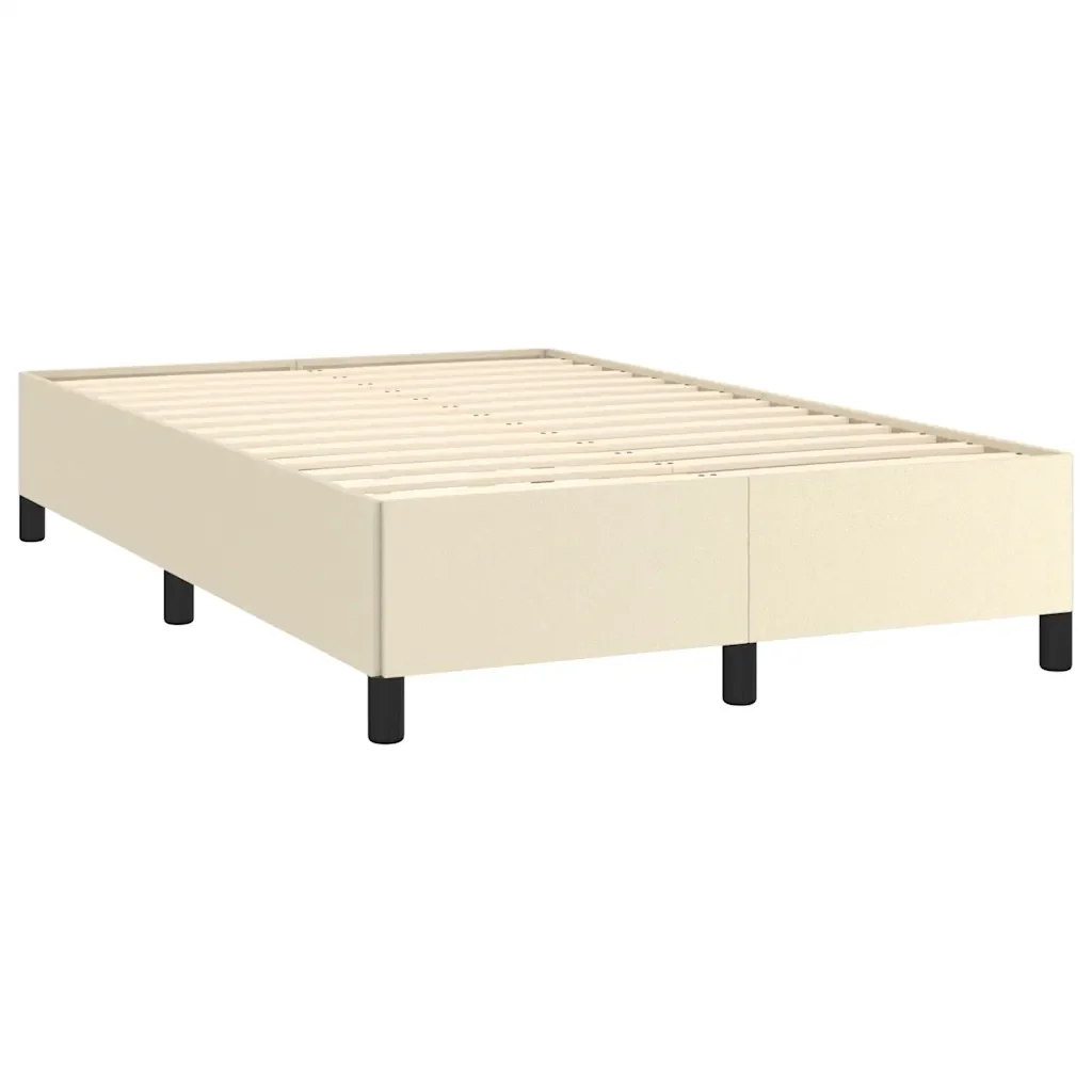 Letto matrimoniale | Letto per adulti | Giroletto senza Materasso Crema 120x190 cm Similpelle - Image 7